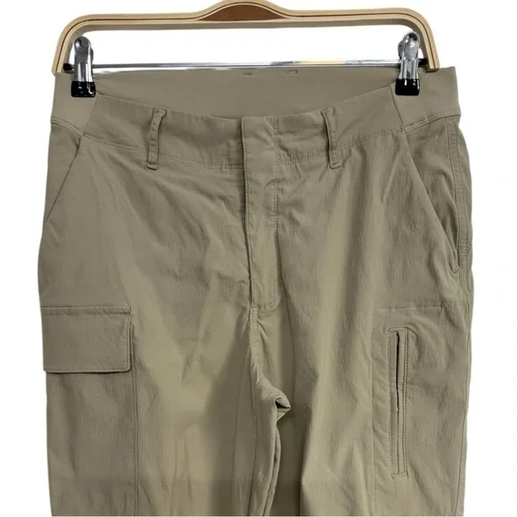 Athletes Trekkie Utility Cargo Pants Size 8 Tan Hiking Pants Elastic At Ankle - Picture 3 of 7